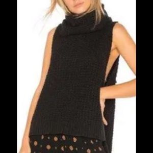Free people sleeveless turtleneck sweater